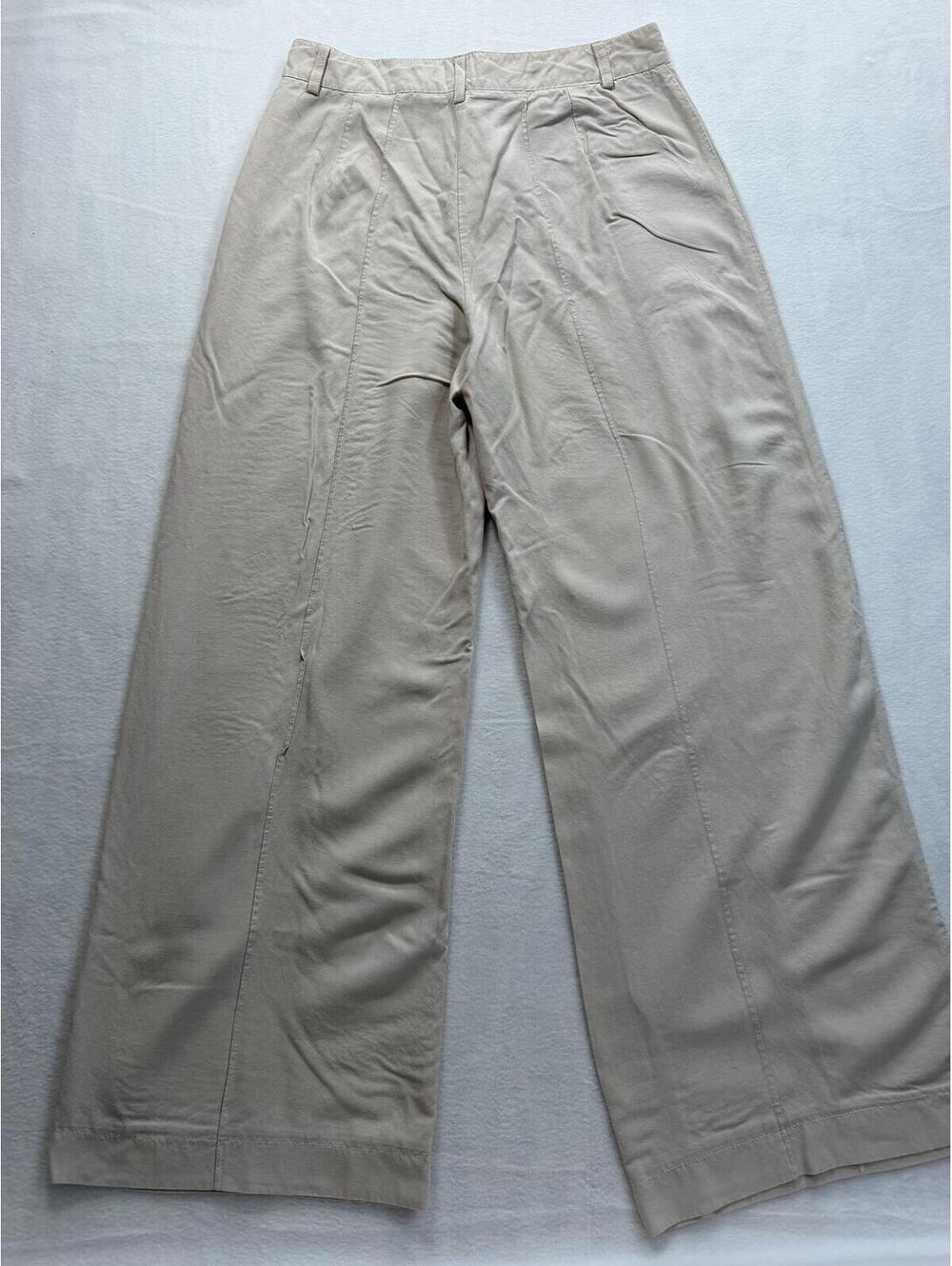Princess Polly Beige High-Rise Wide Leg Trousers Women's US 6 - Picture 3 of 4